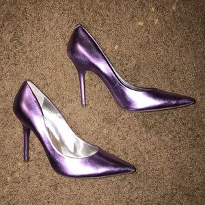 Purple Metallic Heels